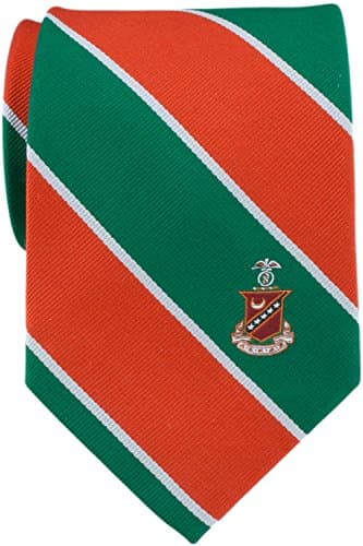 Kappa Sigma 100% Silk Fraternity Crest Striped Tie