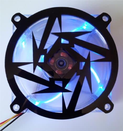 Custom Acrylic Metallica Star Computer Fan Grill 80mm