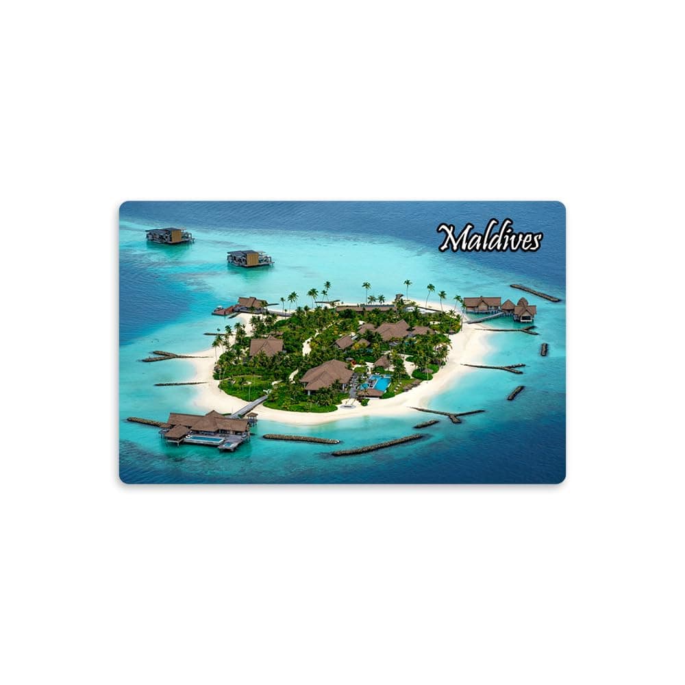 EVERCAREGIFTS Tourism Souvenir Maldives Fridge Magnet Maldives Island Refrigerator Magnet Birthday Gifts for Tourists World Tourism Souvenir Fridge Magnet Maldives Beach Size: 8.2 x 5.2 CM