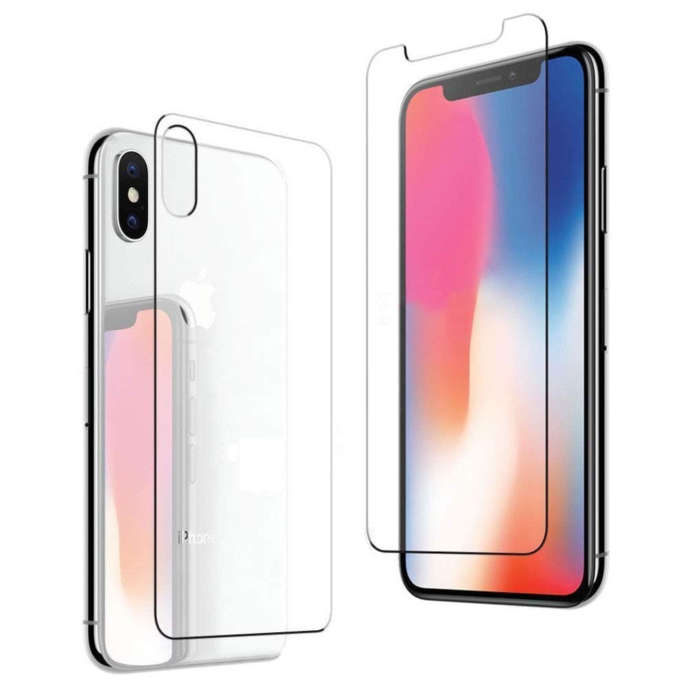 careflection scratch resistant screen protector front and back tempered glass for apple iphone xs max (transparent) full screen coverage (except edges)