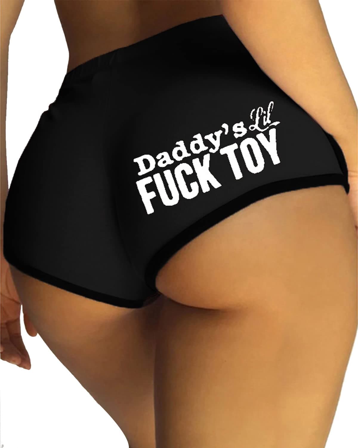 Womens Yoga Booty Shorts Sexy Printed Dance Sport Workout Hot Pants Plus Size Lounge Wear Briefs