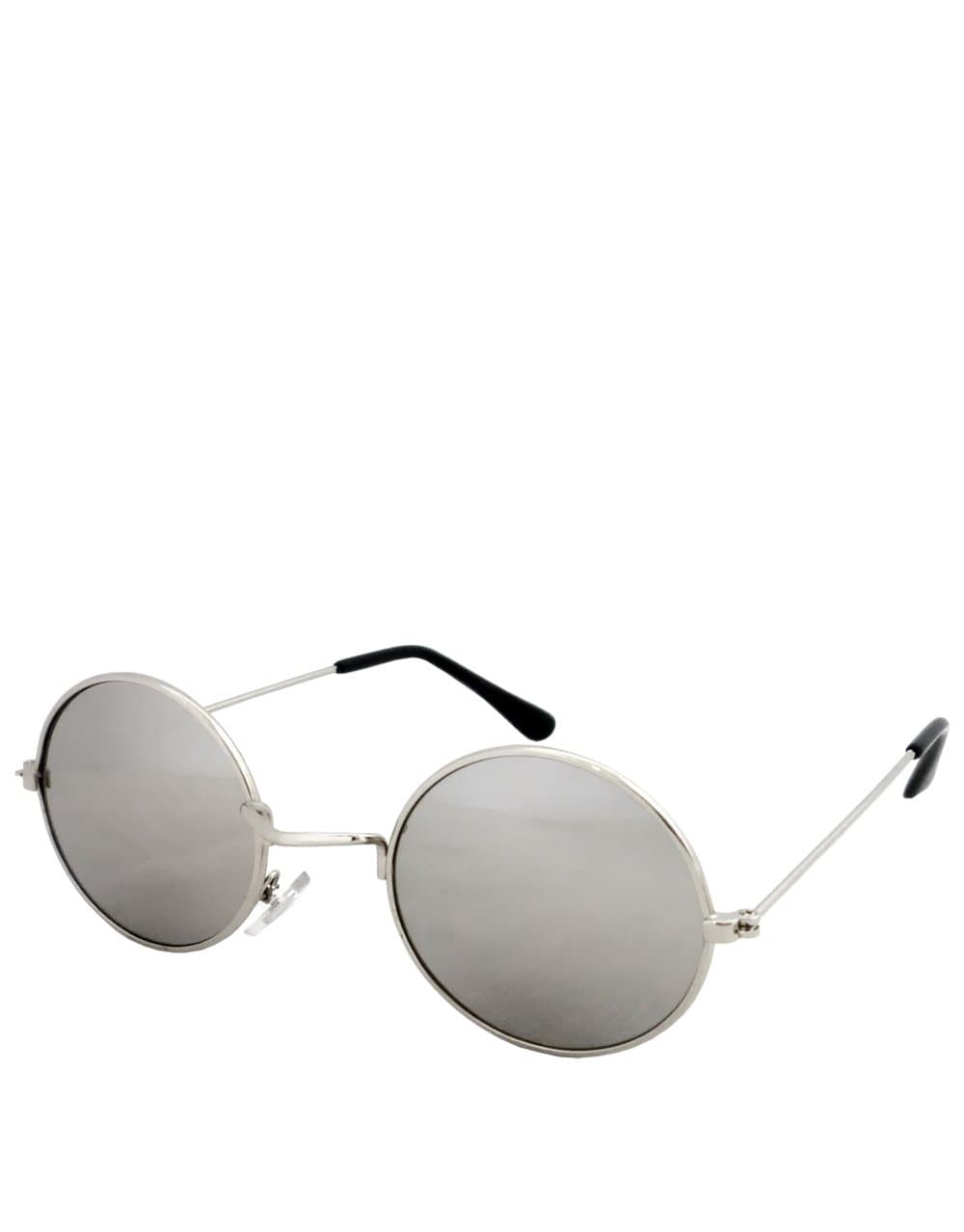 Teashade Sunglasses, Style 2, Silver Frame/Full Mirror Lens