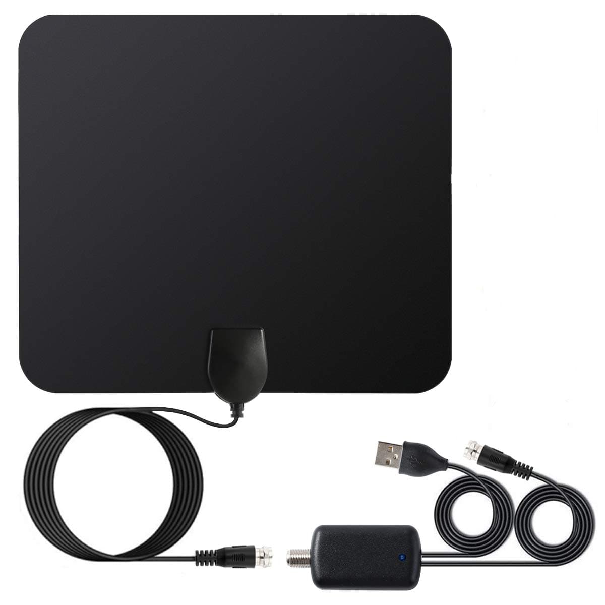 TV Antenna Indoor Amplified HDTV Antenna, TV Antenna for Digital TV 50-80 Mile Range,HD Digital TV Antenna UPGRADED 2018 VERSION, with Detachable Signal Booster Support 4K 1080p & All Older TV's