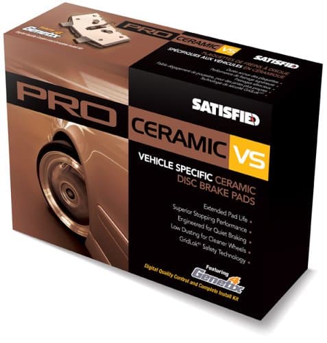 Satisfied Brakes PR680-C PRO Ceramic Disc Brake Pads w/Gridlock