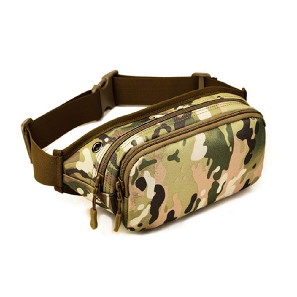 BARHOMO Outdoor Waist Bag Waterproof Running Belt Pack Bum Bag Money Mobile Phone Key Pockets for Cycling,Leisure Sport, Traveling, Camping (#2 green with Earphone Hole)