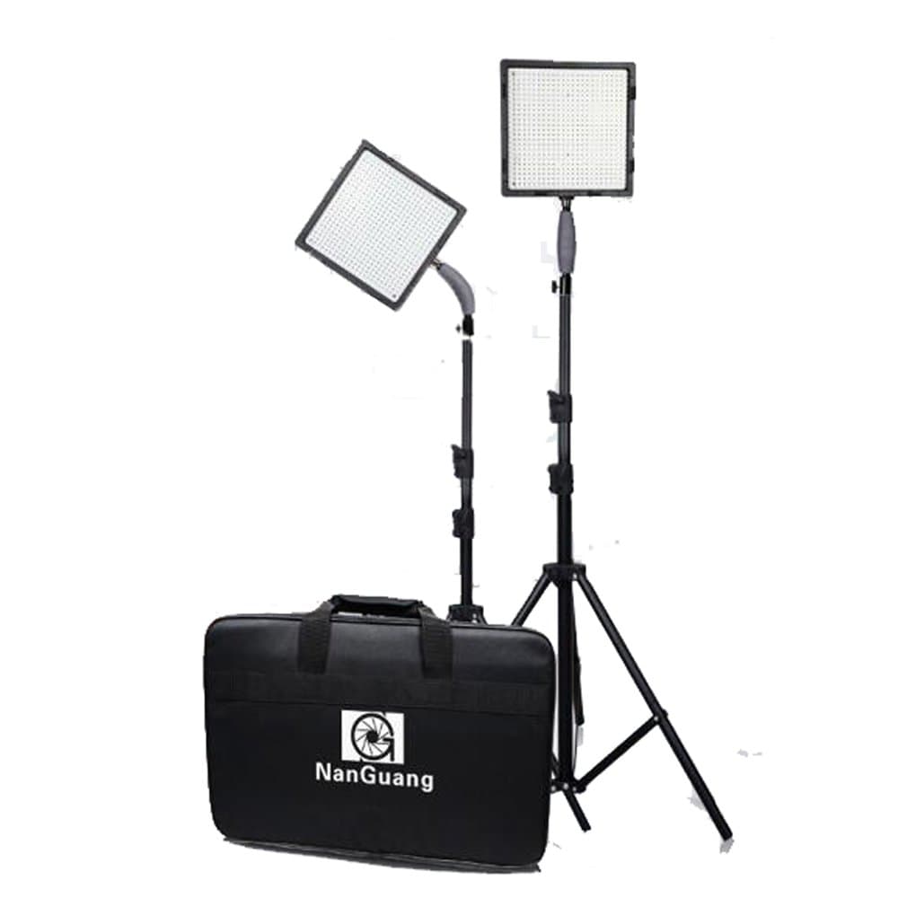 CN-576 Dimmable Ultra High Power LED Video Light Panel Kit with Light Stand (2 Kit)