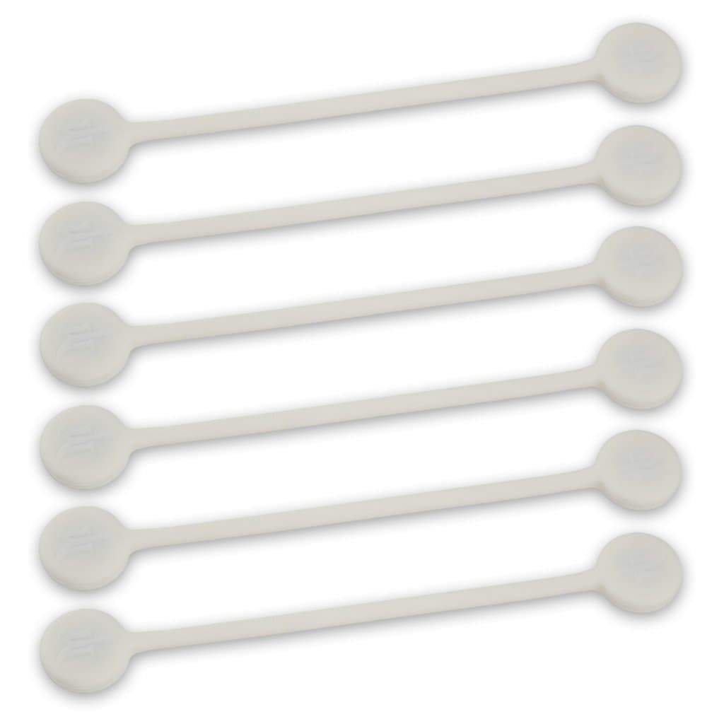 TwistieMag Strong Magnetic Twist Ties - The White Lies Collection - Pure White 6 Pack - Super Powerful Unique Solution for Cable Management, Hanging & Holding Stuff, Fidgeting, Or Just for Fun!
