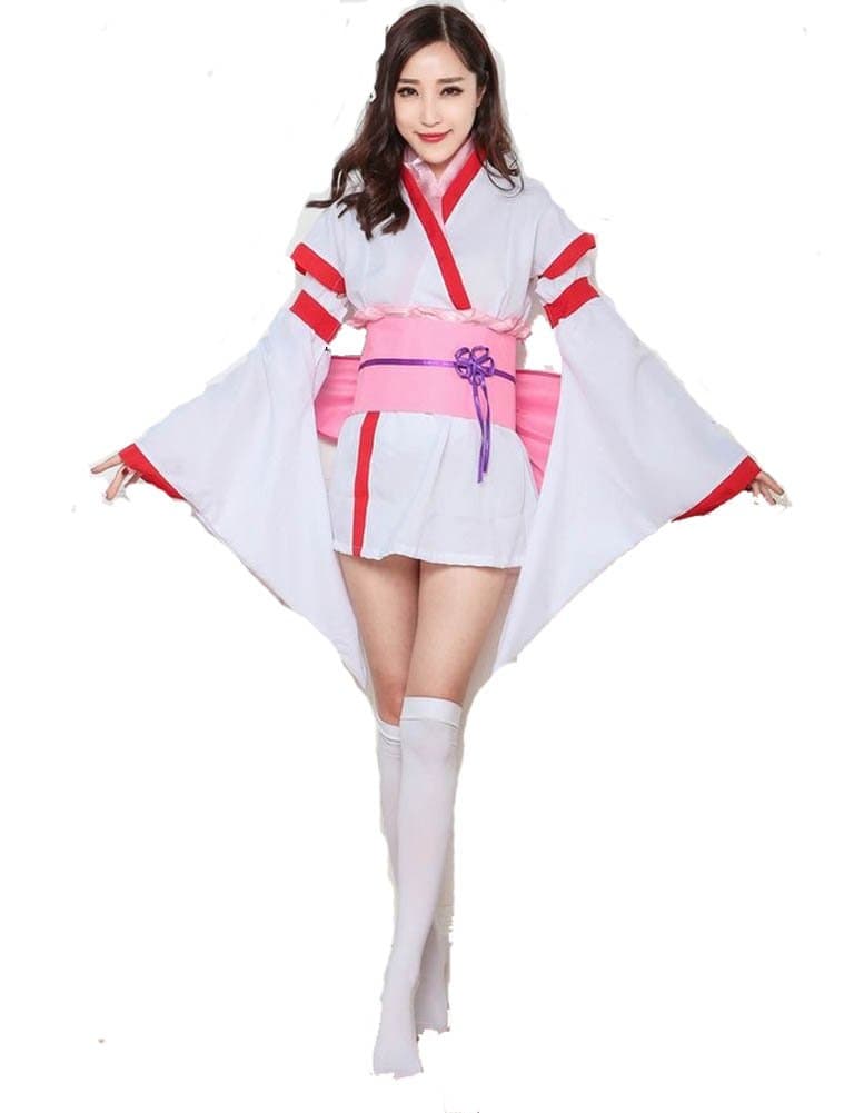 Anime Re-Zero Rem Ram Kimono Cosplay Costume Girl Fancy Dress Lolita