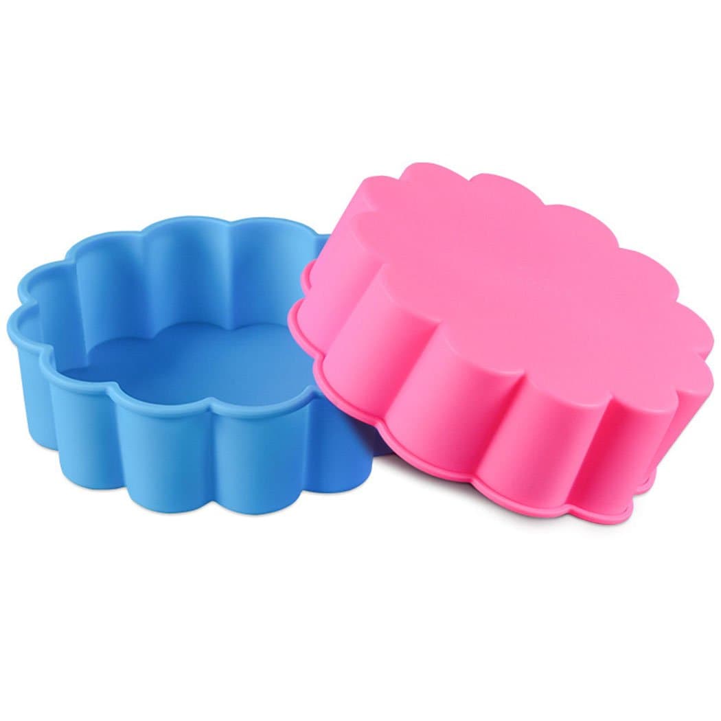 JasCherry Round Flower Silicone Mould Cake Pan Non Stick Flexible Baking Tin Mold Kitchen Bakeware Mould #3