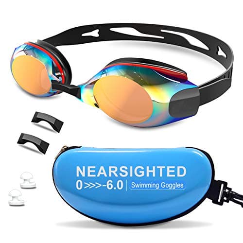DEFUNX Nearsighted Swim Goggles,Shortsighted Swimming Goggles UV Protection Myopia