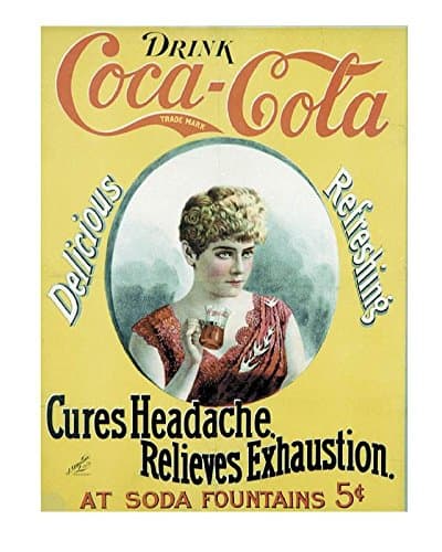 Gatsbe Exchange Vintage Posters XXL Poster Coca Cola Cures Headache Relieves Exhaustion 20x24