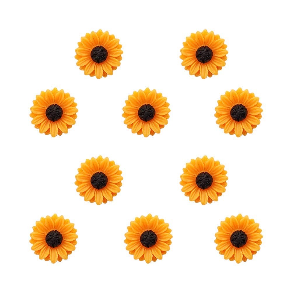 10-Pack Women Brooch Lapel Pins Novelty Sunflower Daisy Safety Push Pin Buckle for Shirt Hat Cardigan Sweater Decorate Tie Tacks Pin Back Clutch