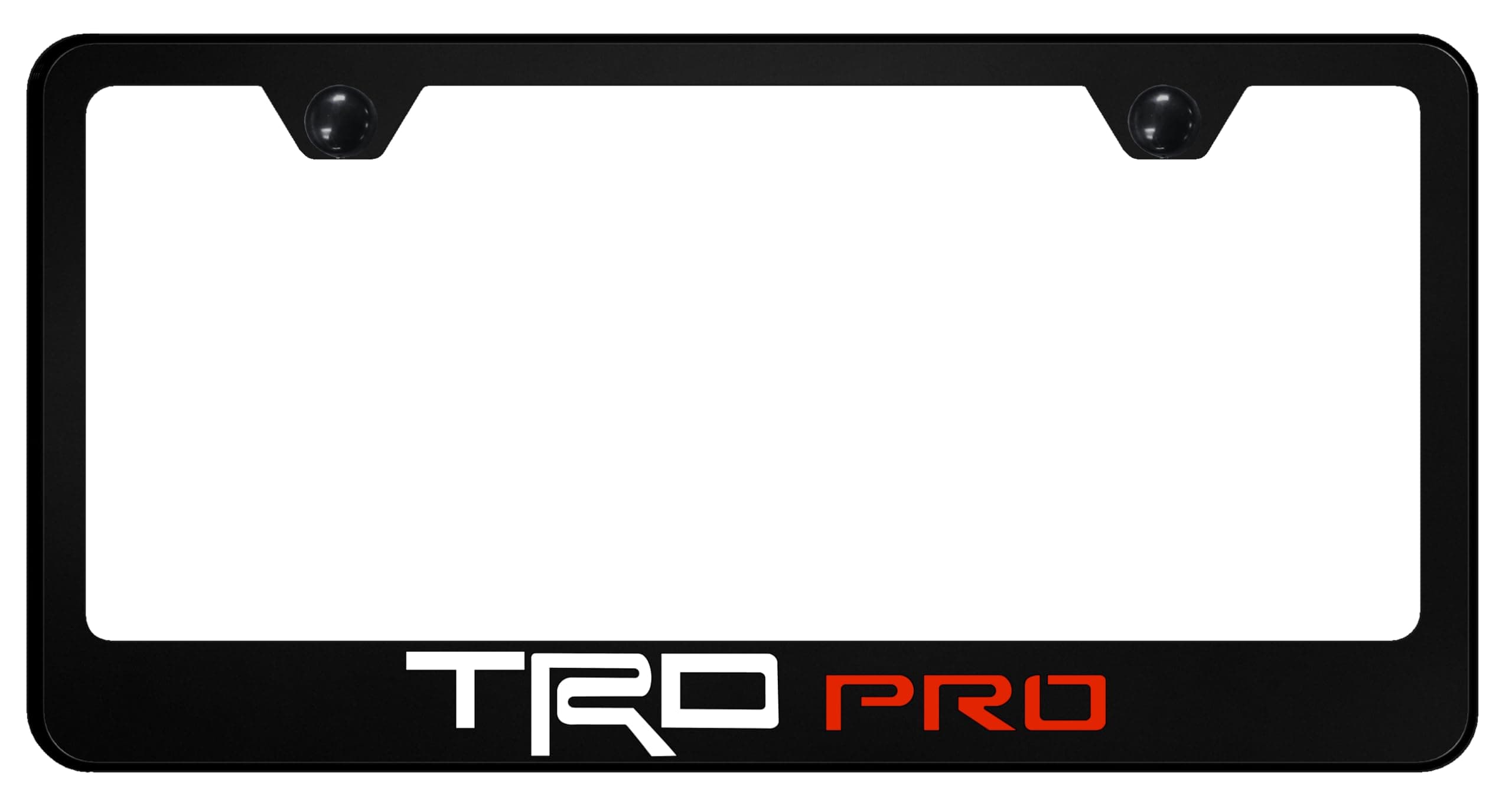 Au-TOMOTIVE GOLD INC. Officially Licensed UV Print Logo on Black Polycarbonate License Plate Frame for Toyota TRD Pro