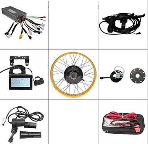 Free Shipping Ebike Kit 72V 1500W Fat Tire Electric Bicycle Conversion Kits LCD Display Control 24" Rear Motorized Wheel 4 Rim Colors
