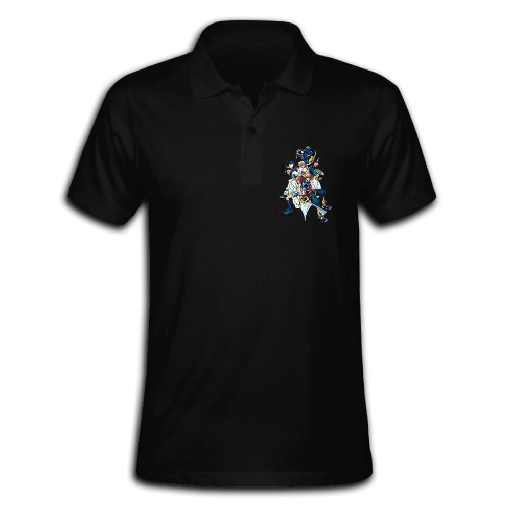 Kingdom Hearts Mens Black Polo T Shirt