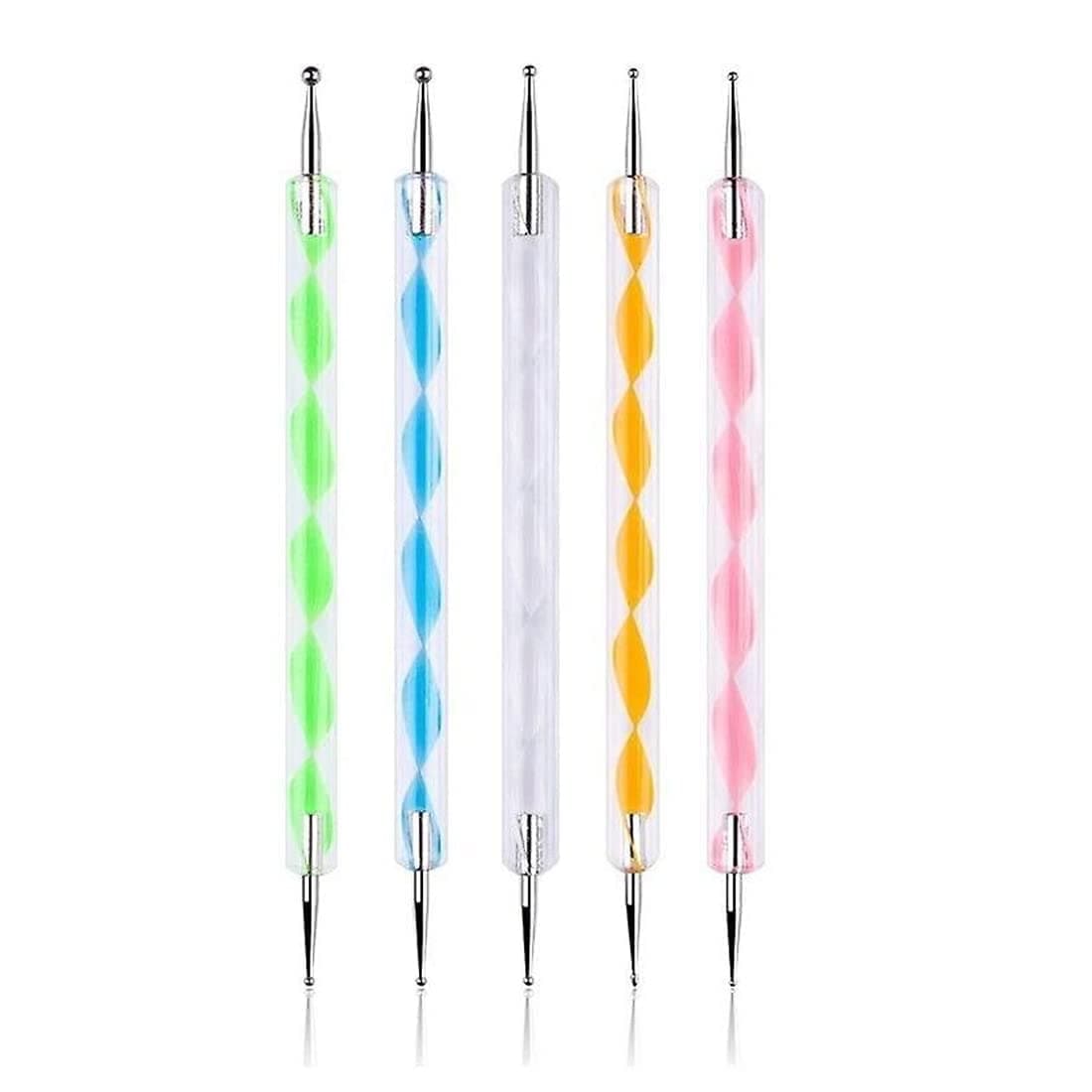 Trendy Look Nail Art Dotting Tool For Decoration Set of 5 Pieces (Multicolour)