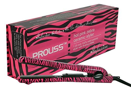 Infusion Limited Edition Hair Straightening Irons, Hot Pink Zebra, 1 Pound