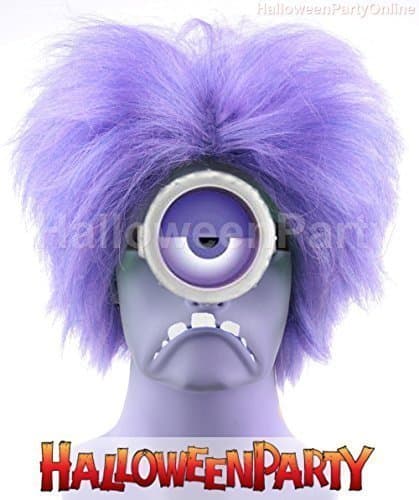 Halloween Party Online Minions Wig Afro Purple Evil Costume Cosplay Idea HW-140
