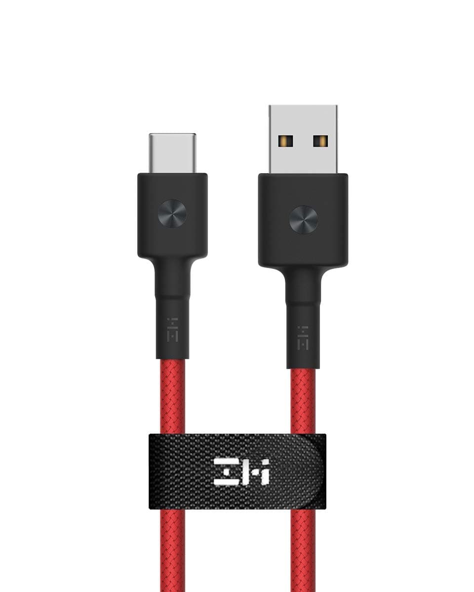 ZMI[1ft Red] Premium Braided USB C Cable for Samsung Galaxy S10/S10 Plus/10e /S9/S9+/S8/S8+/Note8/9, LG G5/G6/G7 ThinQ/V20/V30/Q8, HTC U11/U Ultra/10, USB Type C to USB A Fast Charger Cord