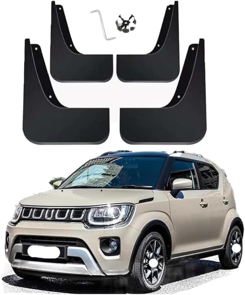 WITH001 4Pcs Car Mud Flaps for 2020 Suzuki Ignis II (Facelift 2020), Wheel Splash Guards Fenders Waterproof Mudflaps Car External Protection Accessories