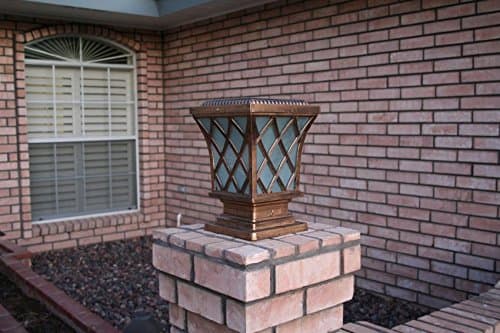 Premium Classic Solar Pillar Light In Bronze