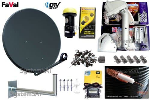 Systemsat 80cm TECHNOMATE DISH PACK 400 MOUNT CABLE MOTOR 0.1 LNB (Mid)