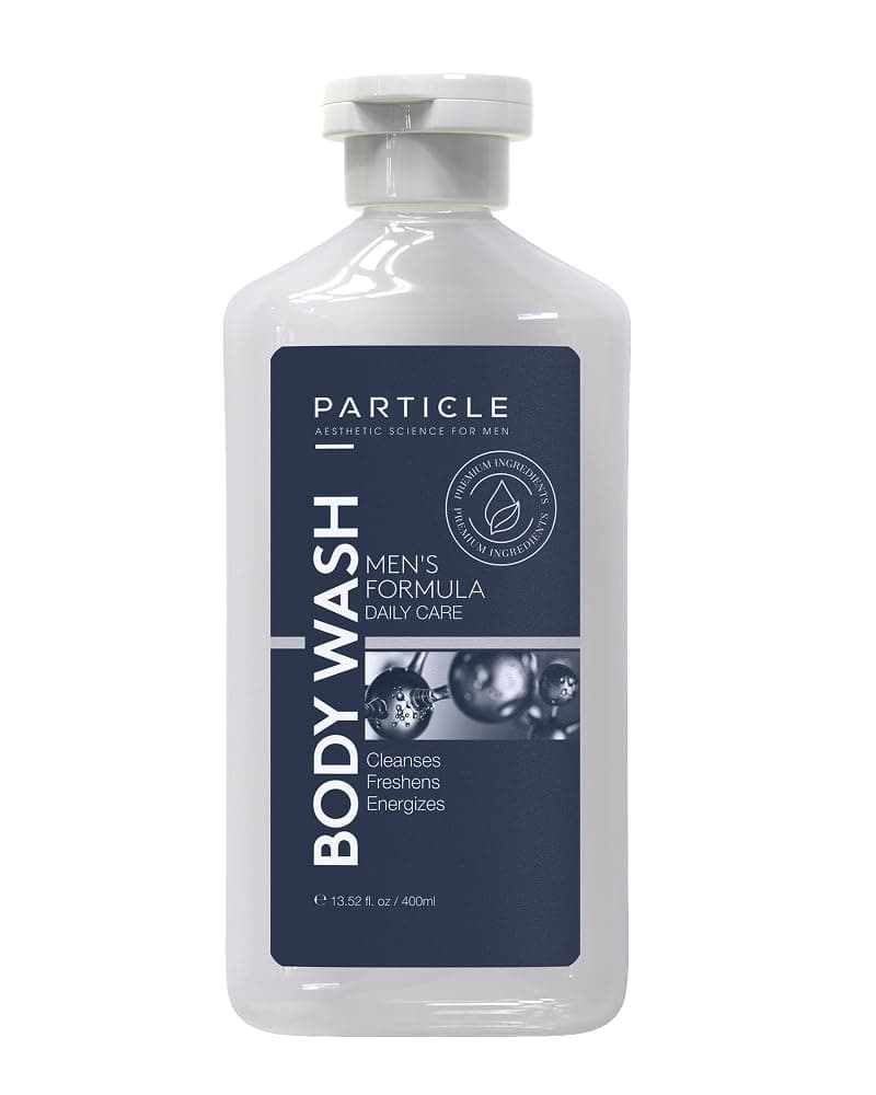 Particle Men’s Body Wash, Daily Skin Care for Men with Dead Sea Minerals, Hydrating Moisturizing Shower Gel and Cleanser for Men, All Skin Types, Fresh Citrus and Woody Scent, 13.52 FL OZ