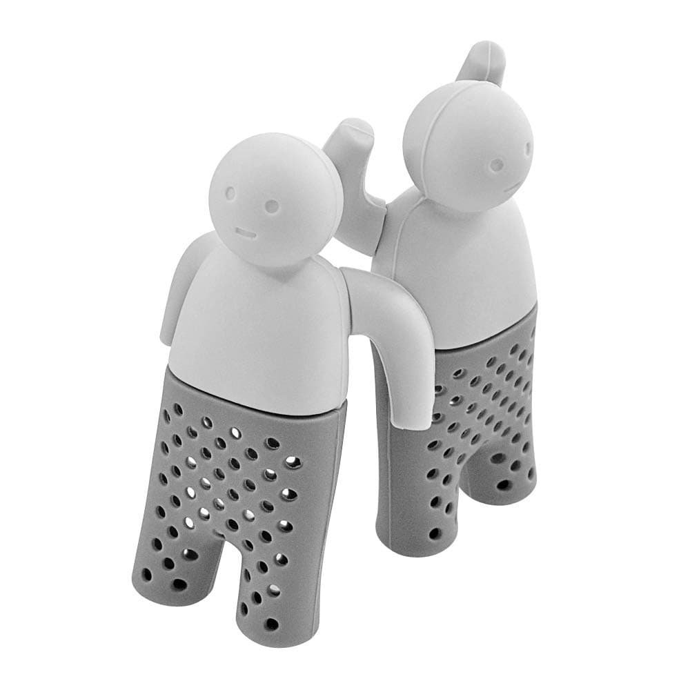 Tea Infusers, Nellmo Tea Filters Food Grade Silicone Loose Leaf Herbal Tea Flower Tea Cute Strainer Fashion Filter Diffuser for Large Cup 2 PCS in A Pack (Mr & Ms Tea)