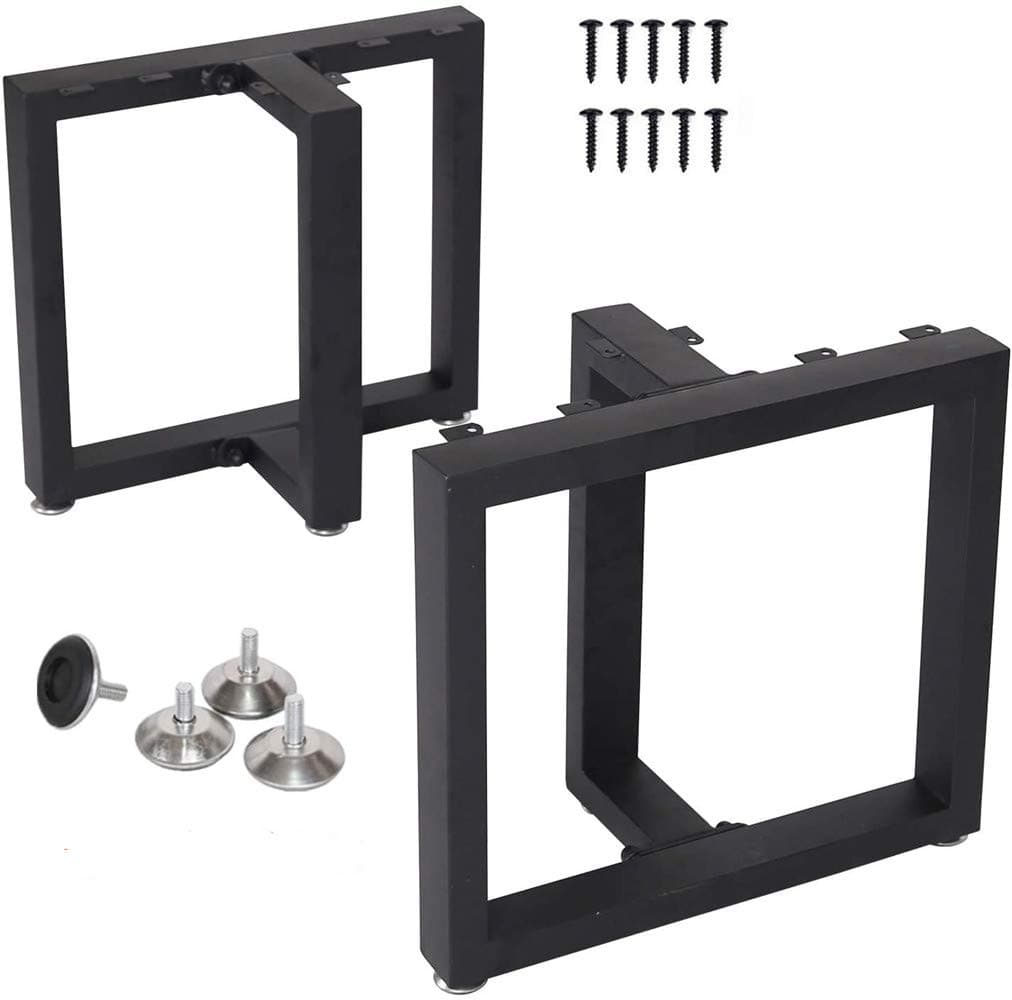 TIEOU Metal Coffee Table Legs Desk Legs 16” Height 18” Wide Industrial Coffee Table Legs,Metal Table Legs,Metal Bench Legs,Console Table Legs