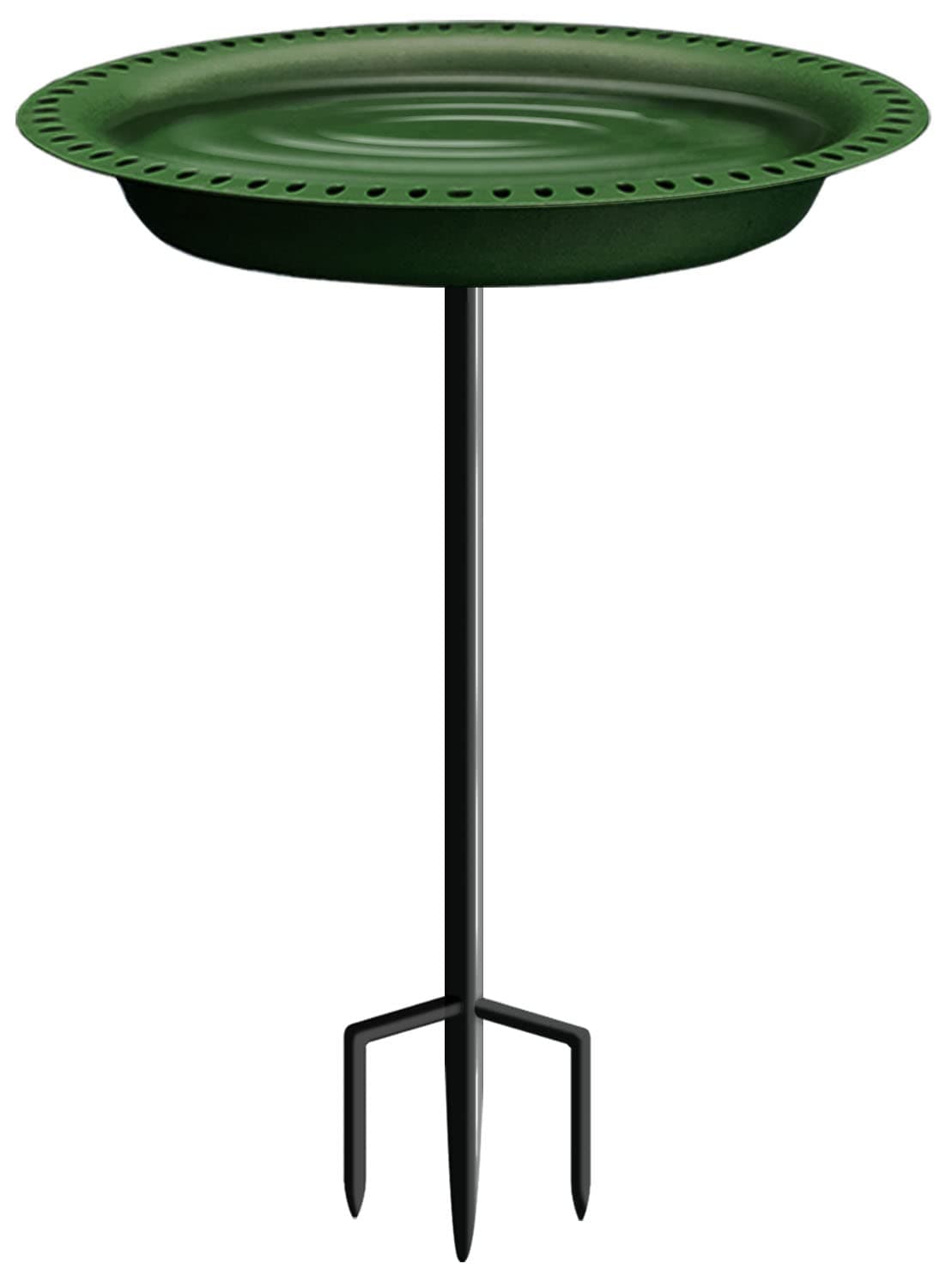 Garbuildman Extra-Large Freestanding Bird Bath, Oval Style, Green