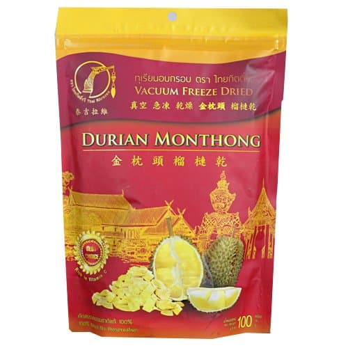 Kitravee Freeze Dried Durian Monthong Thai Fruit Snack