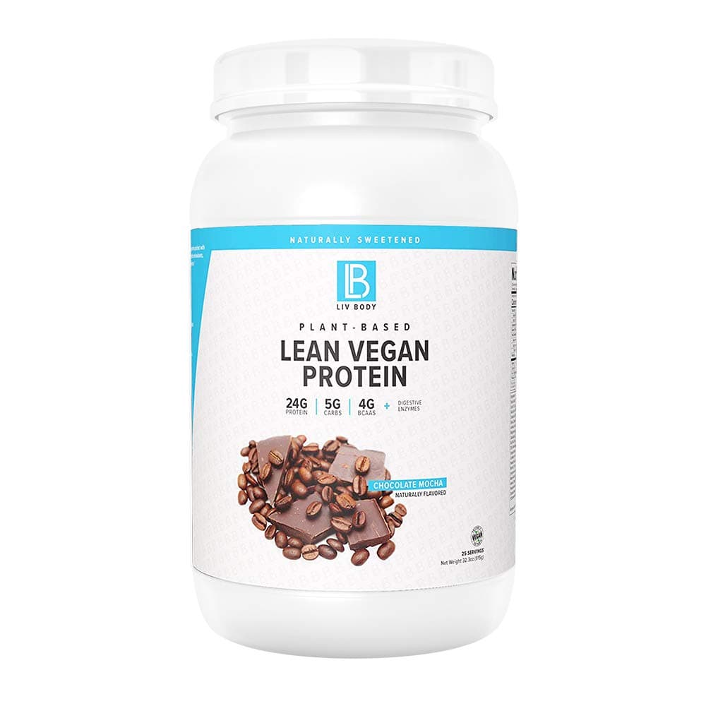 LIV Body | Plant-Based Lean Vegan Protein | 24g Protein per Serving (Chocolate Mocha)