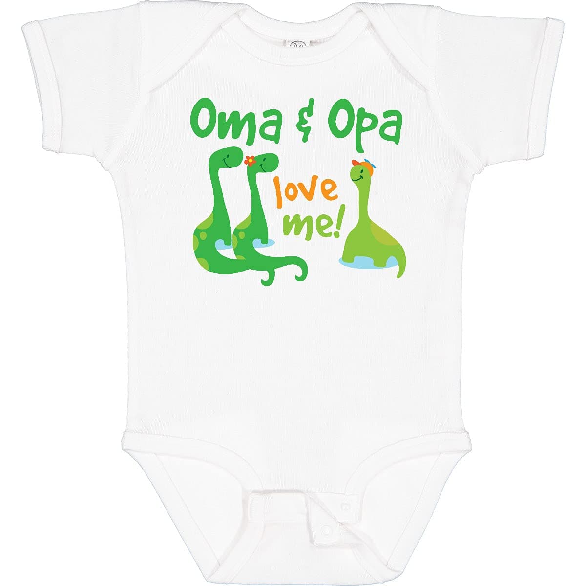 inktastic Oma and Opa Love Me Grandchild Baby Bodysuit