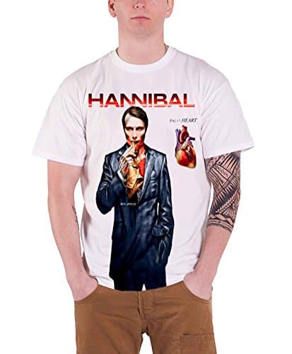 Hannibal Fig. 1 Heart Official Mens New White T Shirt