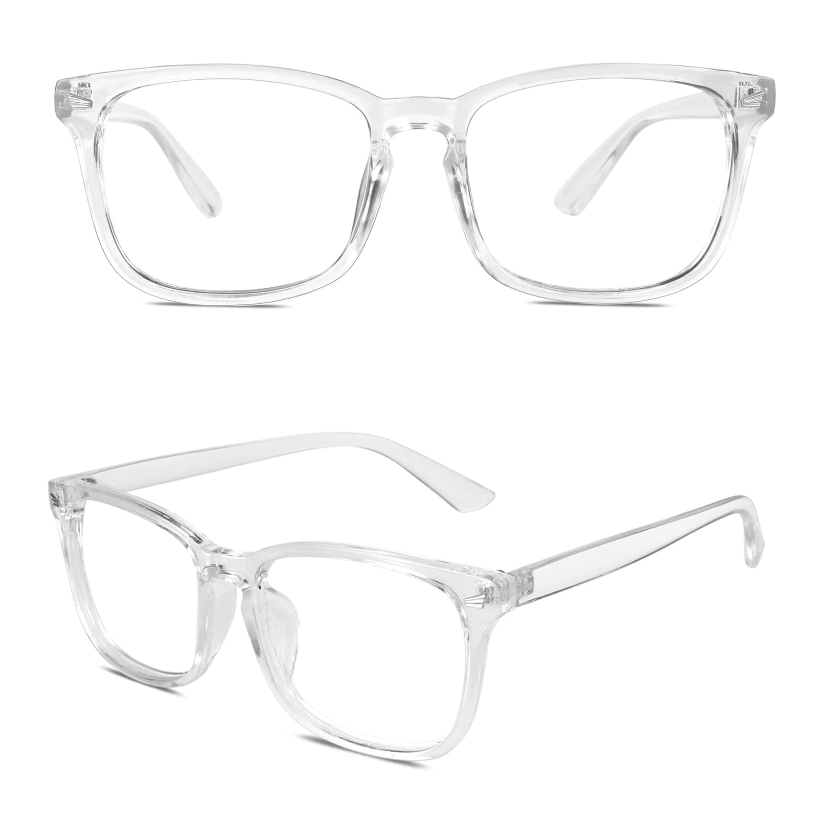 GQUEEN Fake Glasses Frame Fashion Eyeglasses Vintage Retro Clear Glasses Women Men,PE2