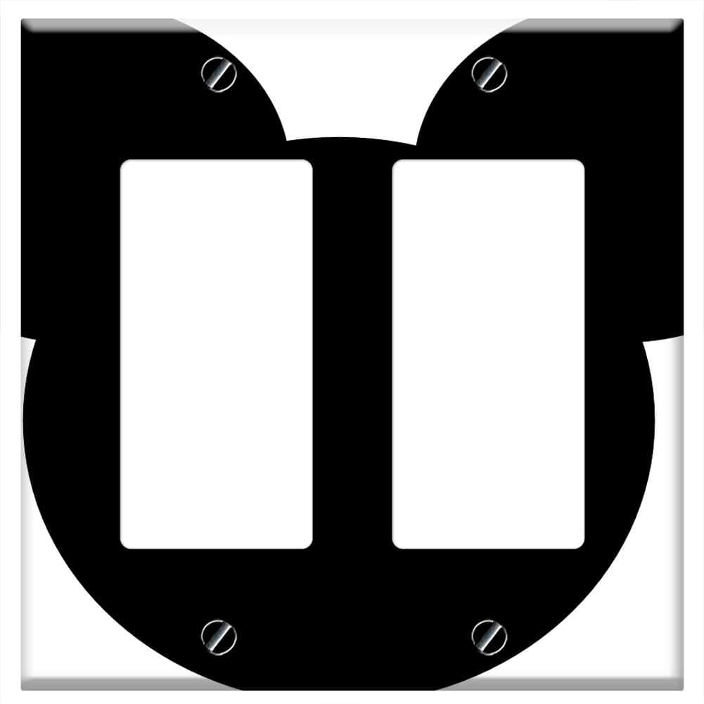 Switch Plate Double Rocker/GFCI - Mickey Mouse Disney Ears Icon Walt Disney World