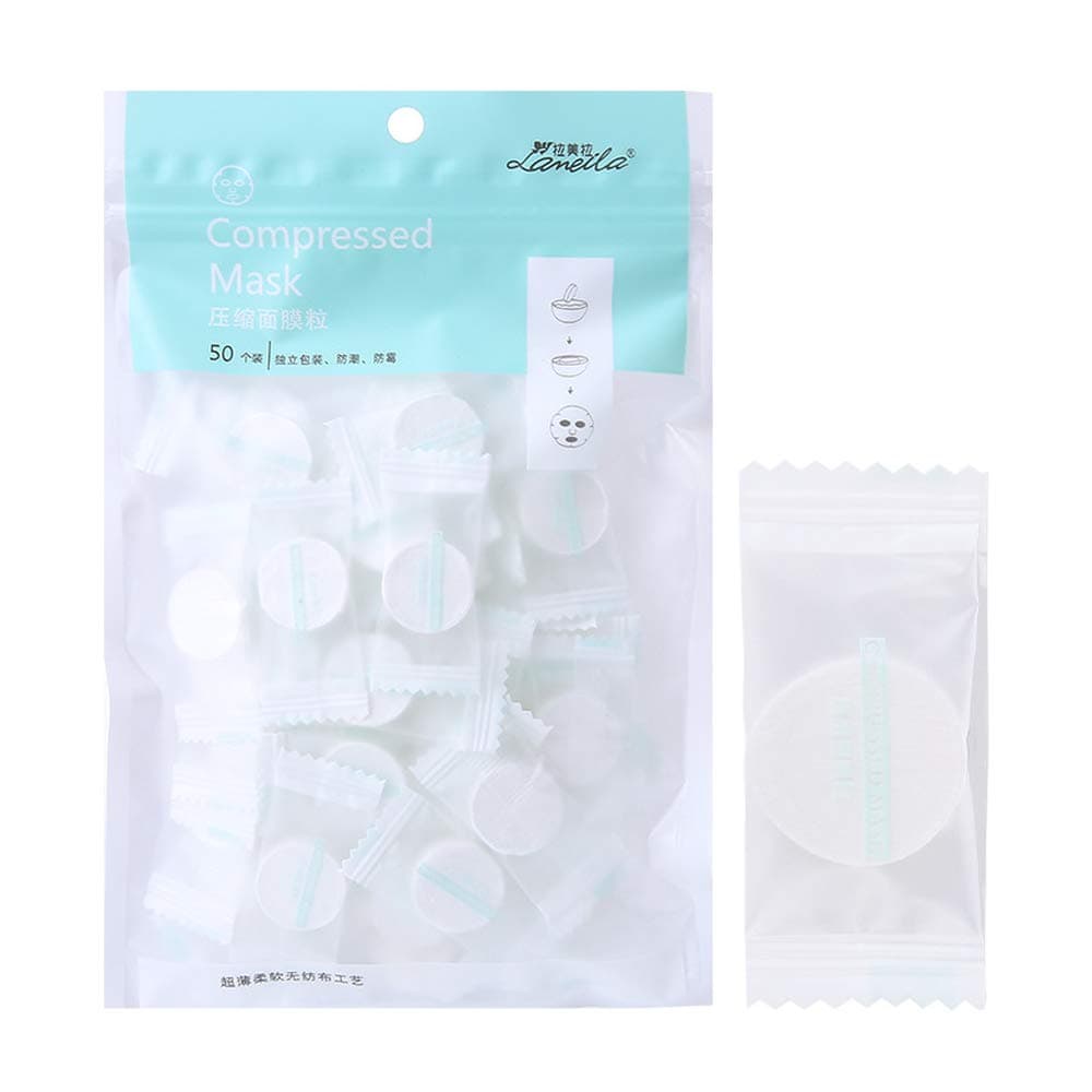 DuoYo 50pcs Non-woven Fabric Compressed Facial DIY Skin Face Care Wrapped Compress Ultrathin Breathable Face Paper