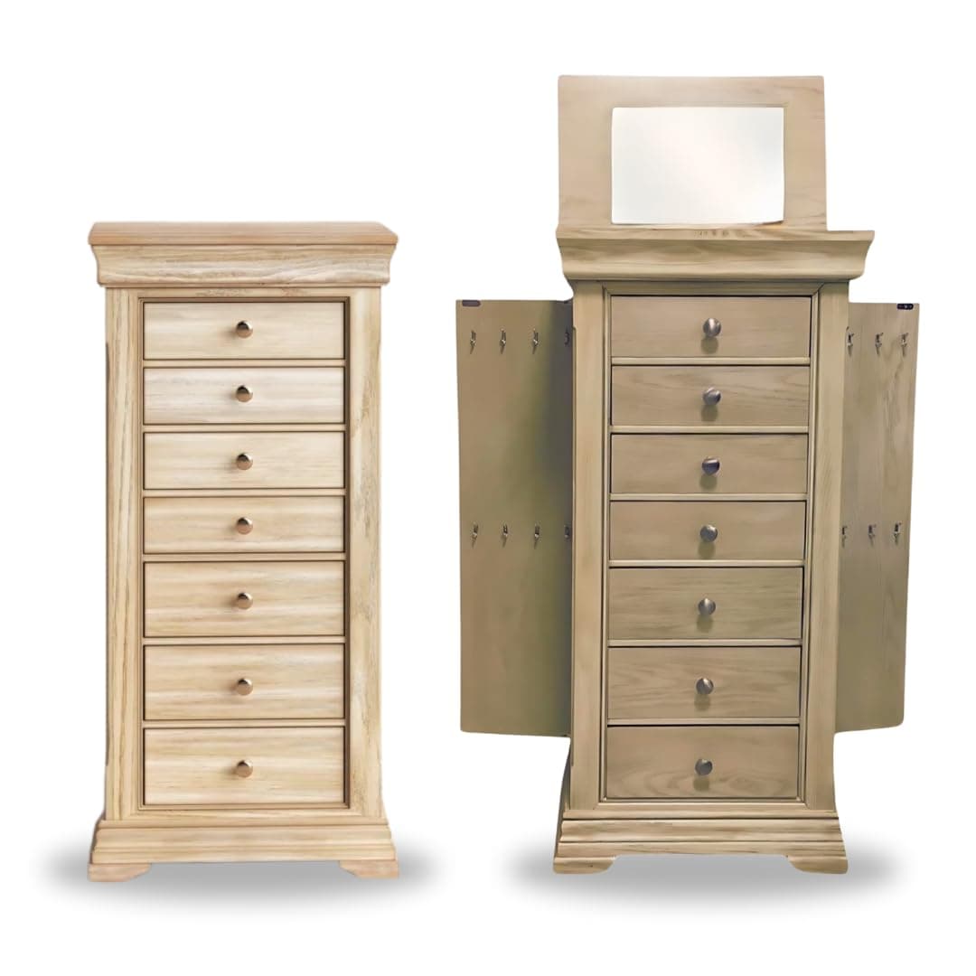 Hives and HoneyHives and Honey - Haley Jewelry Storage Organization Armoire, Taupe