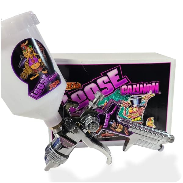 Lil Daddy Roth Metal Flake HVLP Spray Gun - Loose Cannon - 3.0mm Tip 3.0mm Tip Loose Cannon HVLP Spray Gun for Lil Daddy Roth Metal Flake, Polyester Primer, Gel Coat