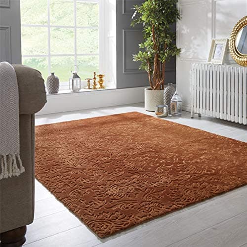 Flair Rugs Barada Damascus Rug, Gold, 120 x 170 Cm
