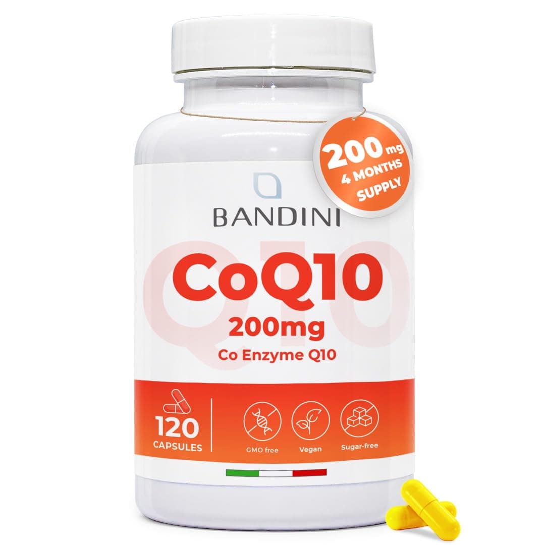 CoQ10 200mg 120 Vegan Capsules of High-Strength Co Enzyme Q10 (4-Month Supply) | Naturally Fermented & Lab Tested Ubiquinone Q 10 | High Absorption Coenzyme Coq 10 Supplement 100% Pure