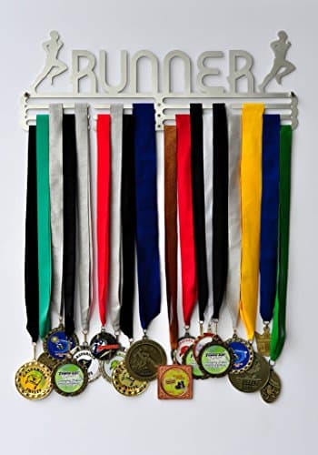Running Medal Display - Running Race Medal Holder / Hanger - Stainless Steel - 3 Hang Bars