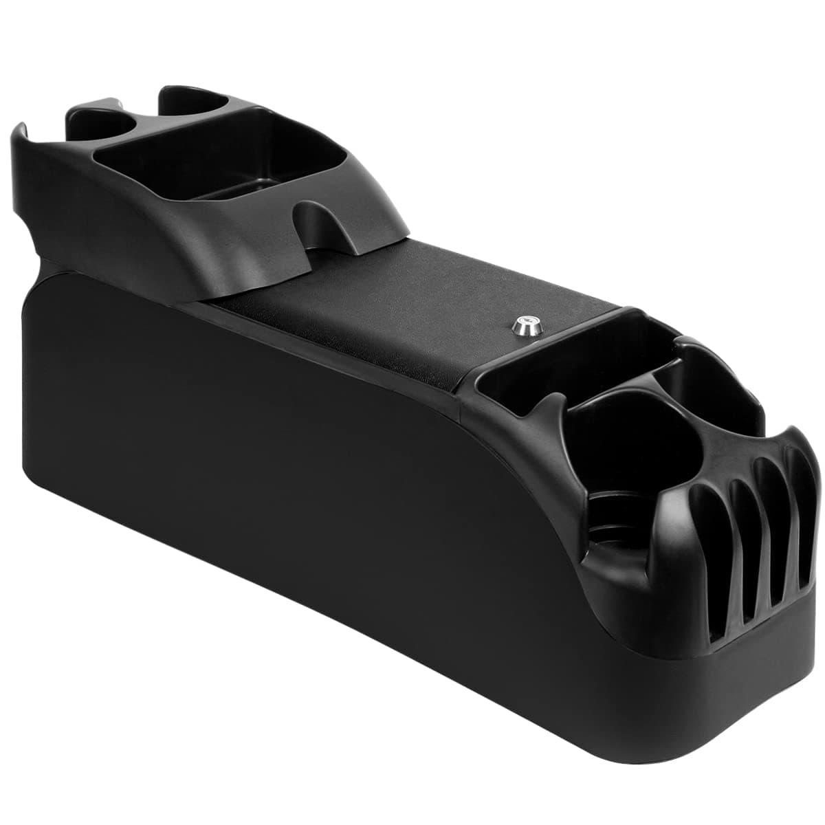 Center Console for Minivans, SUVs, Middle Van Console, Extra Cup Holders, Large Storage, Made in USA (Black)