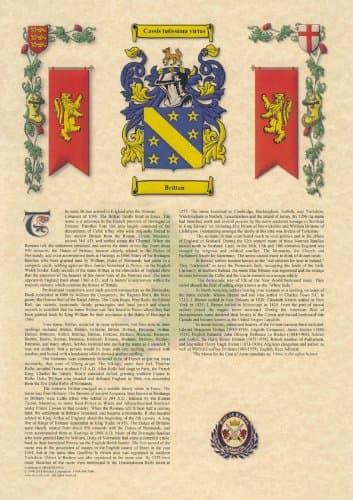 All About Names Surname History - Print only - A3 Size