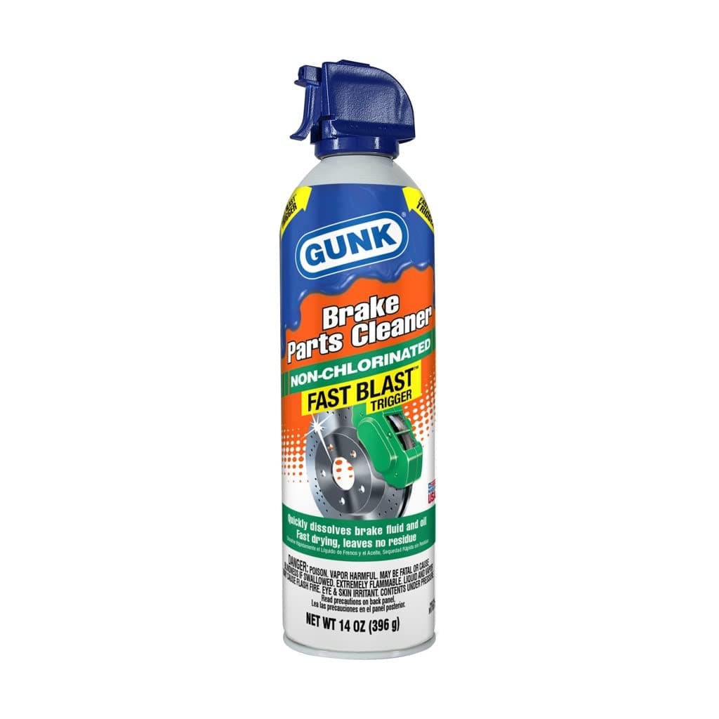 Gunk Brake Part Cleaner Non Chlorinated - Strong Dust and Rust Remover, Brake Cleaner Spray Can, Super Clean Metal Degreaser, Hand Cleaner for Auto Mechanics, Caliper, Disc and Clutch538gm