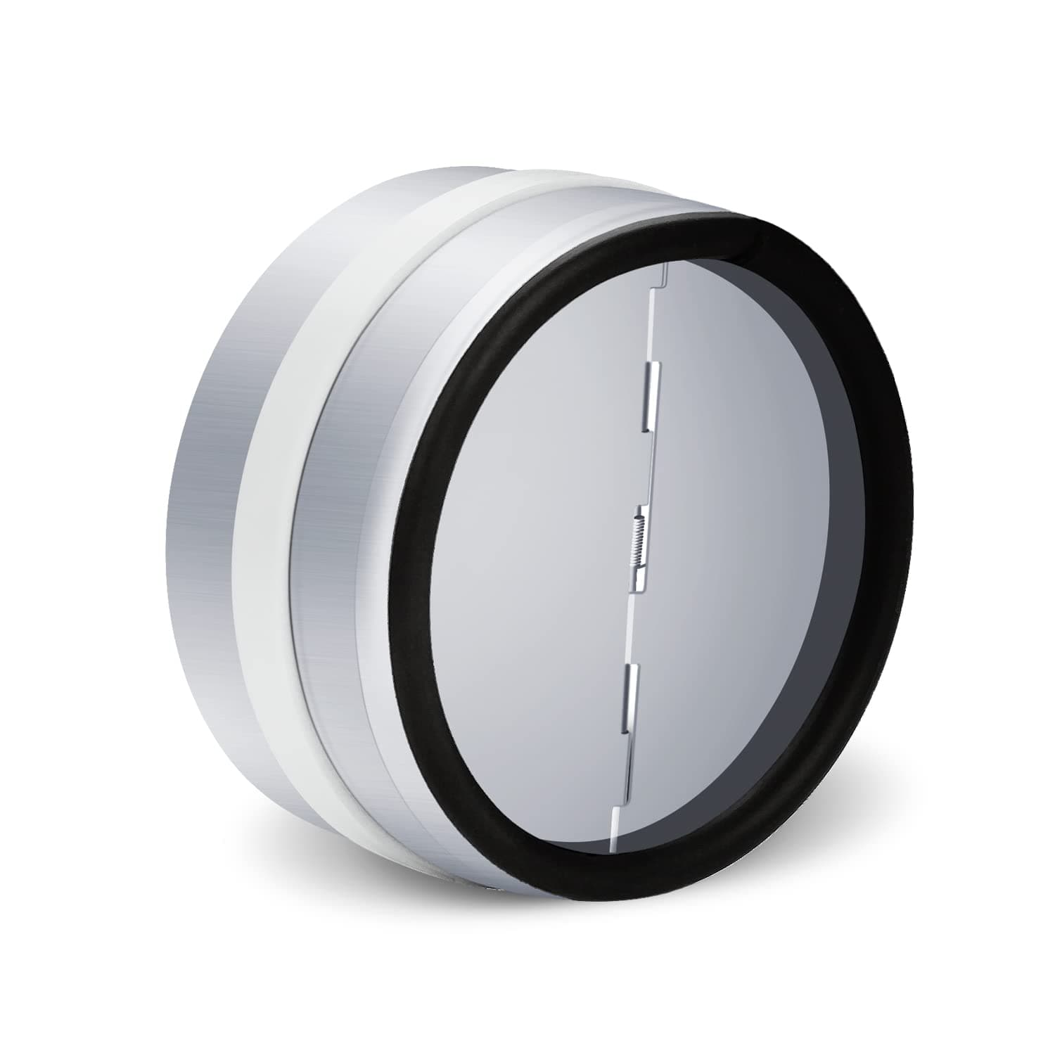 WeCooper 100mm - 4 inch Connector with Backdraught Shutter, Non-Return Damper Flap to Connect Duct Pipe or Flexible Hose Pipe