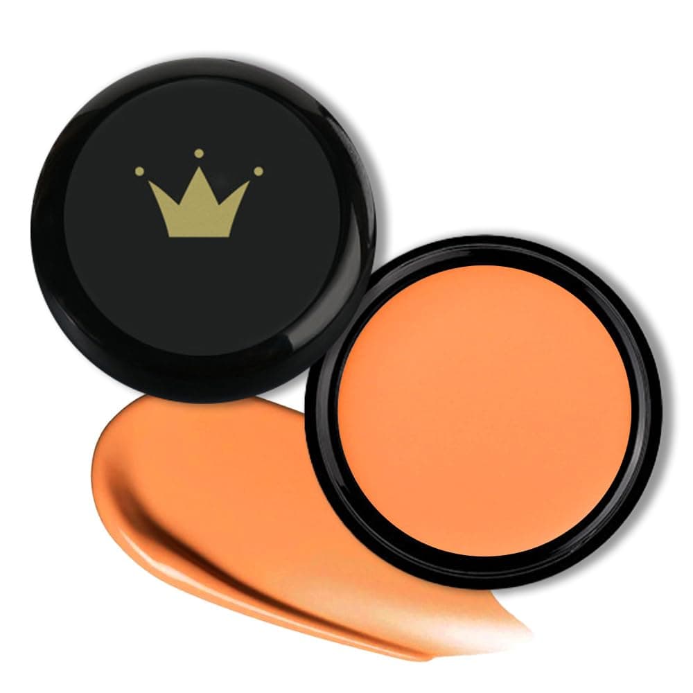 Kaely Pot Concealer Full Coverage, Under Eye Brightener Color Correcting Concealer for Dark Circles, Waterproof Foundation Face Makeup, Eye Ring Corrector de ojeras, 12 Orange