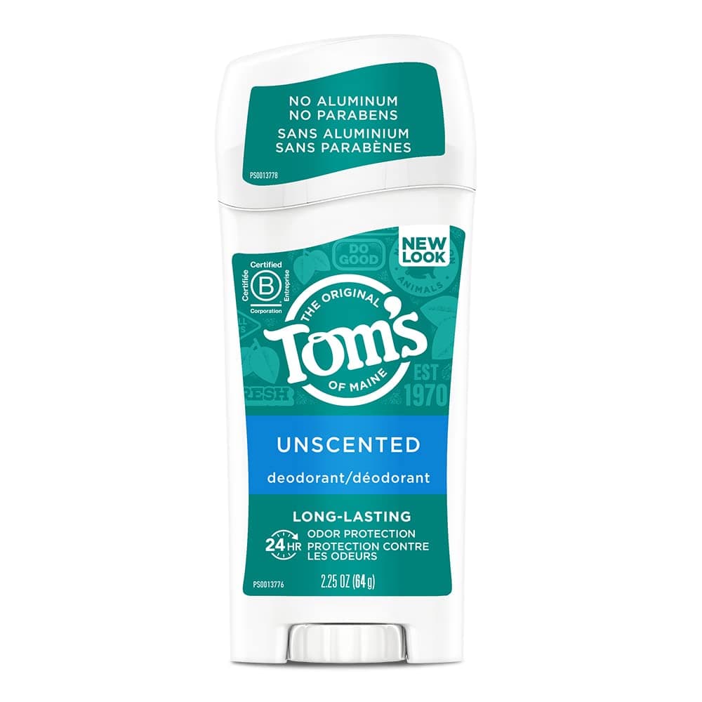 Tom's of Maine Natural Long-Lasting Deodorant, Unscented, 64g