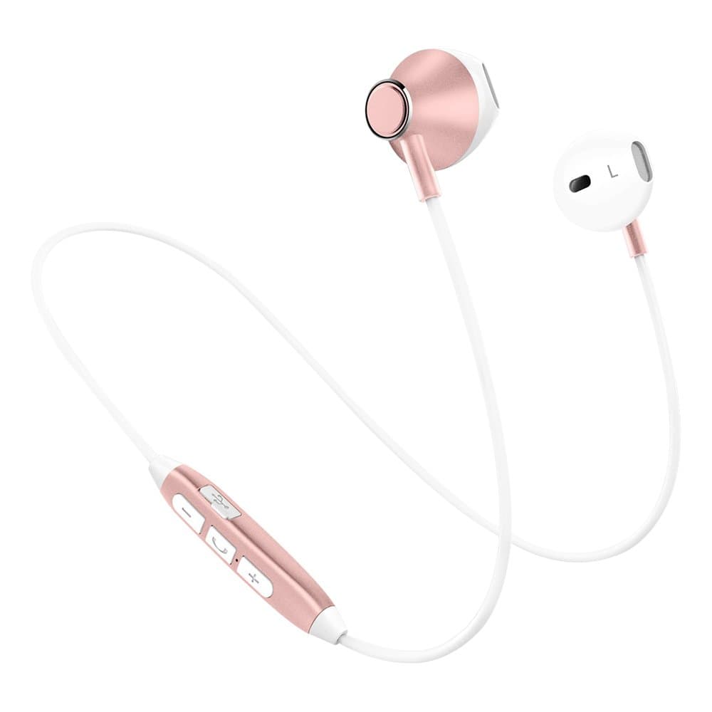 Headphones Bluetooth,Wireless Noise Cancelling Headphones,Lightweight HiFi Stereo Magnetic Earbuds Gym Headphones,HD Buit-In Mic,Tangle Free,Support 2 Devices,Sweatproof for Jogging,Running,Dancing …