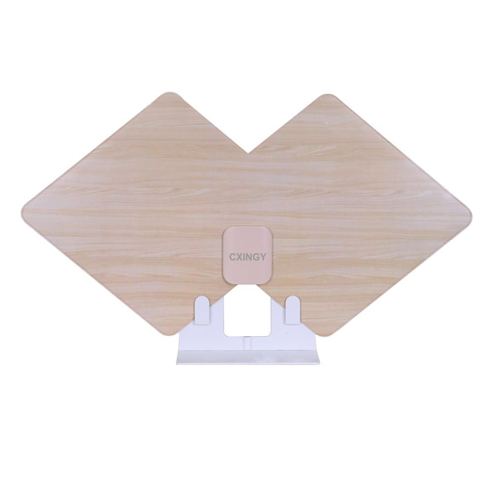 HDTV Antenna, CXINGY Digital Antennas Indoor 60 to 75 Mile Long Range Signal Amplified Booster and 10 Feet High Performance Coaxial Cable. (Spray paint Wood grain Antenna)